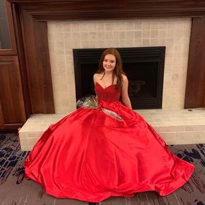 One-of-a-kind strapless A-line gown Sherri Hill